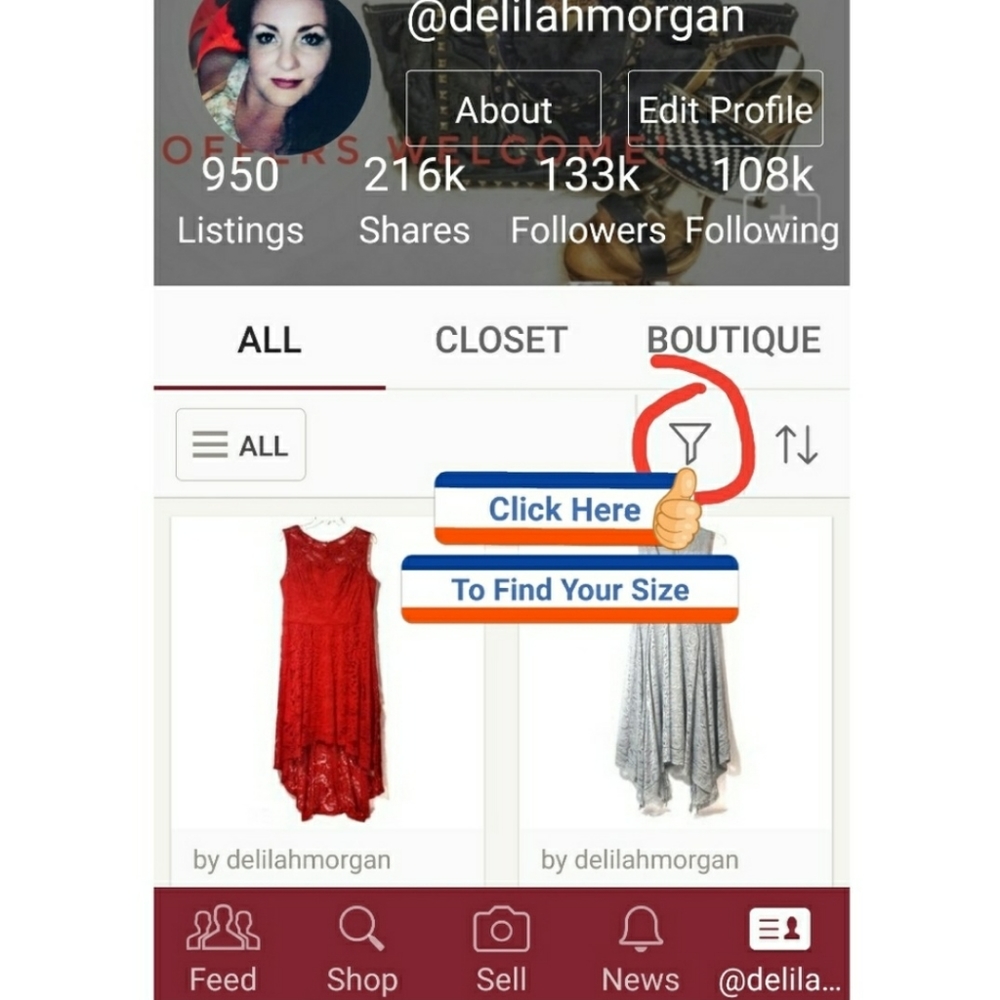 FIND UR SIZE USING THE FILTER FEATURE - Picture 5 of 5
